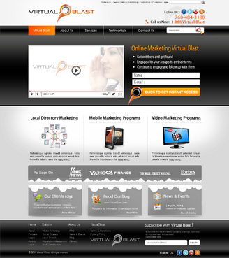 Virtual Blast, Inc. Web Page - Marketing