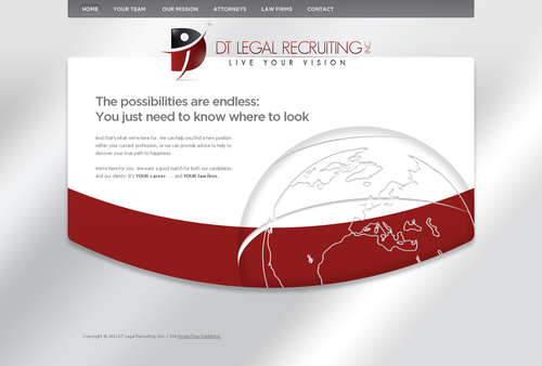 DT Legal Recruiting, Inc. Blog Design Template Winning Design by udsigns