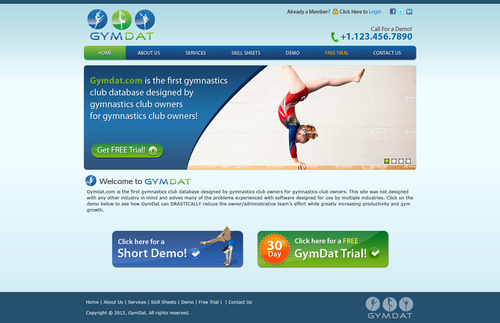 GymDat Website Design - Sports