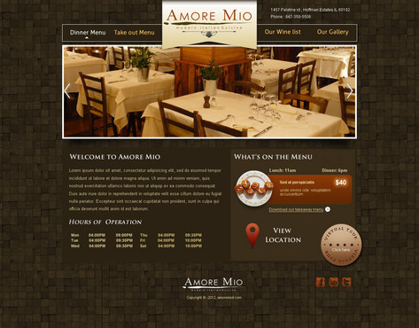 Italian restaurant Complete Web Design Solution Winning Design by sarfarazdznr