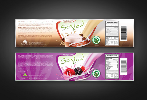 Label design for Meal replacement shake - Health