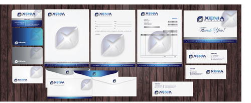 Business cards, Stationary, E-mail signature, leterhead, fax coversheet, thank you card, invoice tem -