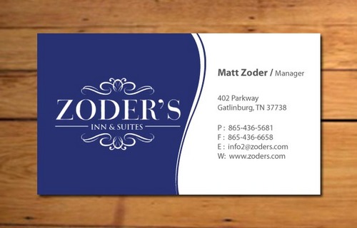 hotel business card Gatlinburg - Hospitality Industry