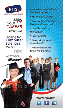 Vertical Banner for Career Fairs and Recruiting Events - Information Technology