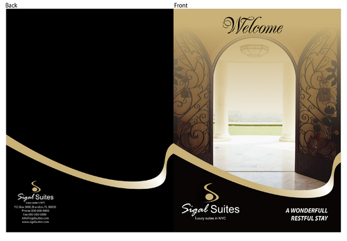 An hotel welcome folder kit -