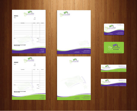 Business card, invoice design and email signature for accounting firm - Financial Services