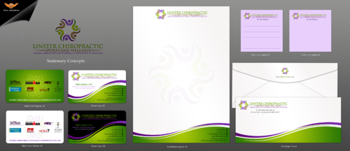 Linster Chiropractic Stationary/Brochure/Business Card / Post-It Note Design - Health