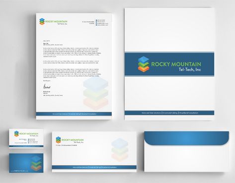 Business Card and Stationery for Voice and Data Company - Telecommunications