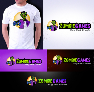 Logo for game store called Zombie Games - Video Gaming
