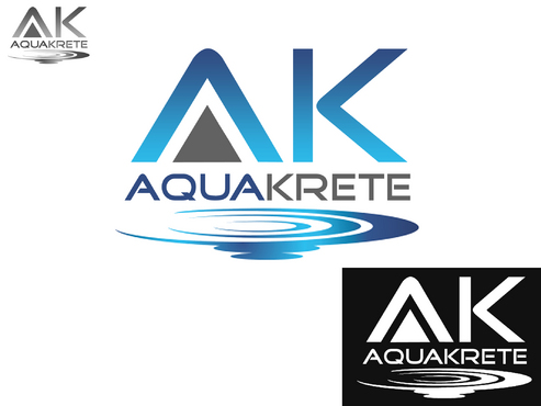 Logo for a swimming pool construction process - Construction