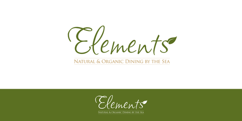 Logo for a new oceanfront restaurant serving natural and organic selections - Hospitality Industry