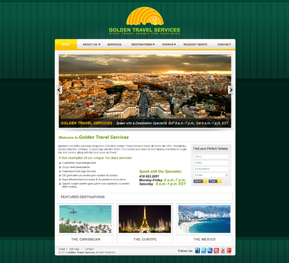 Golden Travel Services Blog Design Template Winning Design by MeGaMax3Ds2Dio