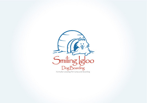 Fun outdoor Dog boarding kennel logo and advertisement - Animals