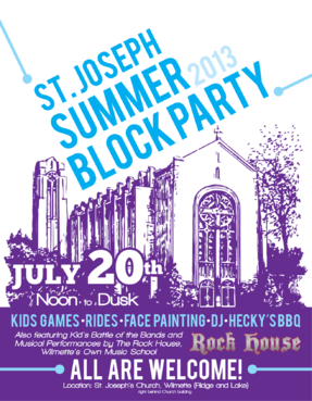 St. Joseph Summer Block Party - Poster - Religion and Spirituality