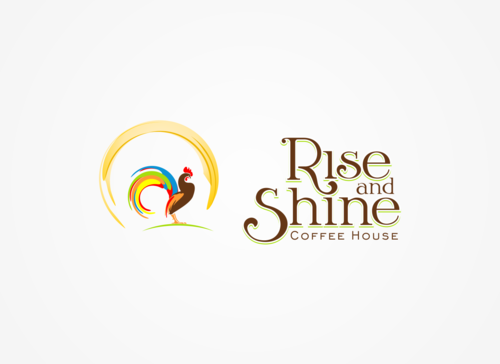 Modern Rooster Logo for Coffee and Tea Shop - Beverages