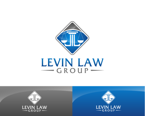 Justice scale on blue square