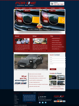 PDR-ONE Paintless dent repair Complete Web Design Solution Winning Design by makeglow