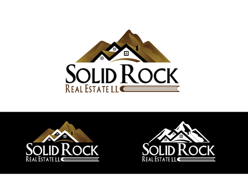 SOLID ROCK Real Estate llc Logo Winning Design by LogoXpert
