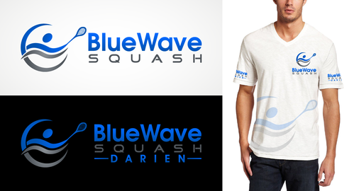 Possibilities: Darien High School, Blue Wave (mascot), Squash Logo Winning Design by Celestia