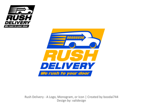 a car that symbols delivery service and that reflects its fast Logo Winning Design by validesign