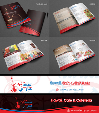 Menu & Signboard Design for Hawaii Cafe & Cafeteria Marketing collateral Winning Design by Achiver