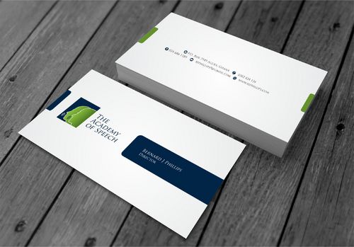 The Academy of Speech Business Cards and Stationery Winning Design by xtremecreative3