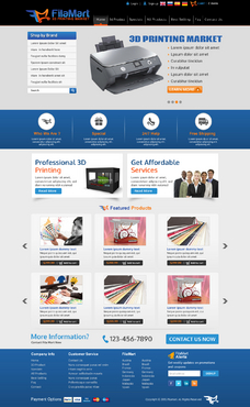 3D Printing Marketplace Web Design Winning Design by jogdesigner