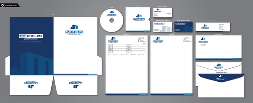 JM Phelps Construction Business Cards and Stationery Winning Design by ArtworksKingdom