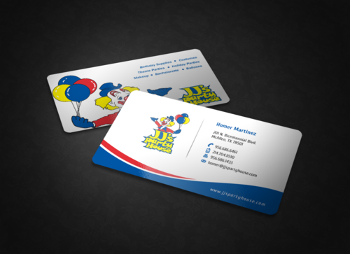 JJ's Party House Business Cards and Stationery Winning Design by einsanimation
