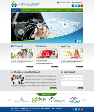 Care without Borders Complete Web Design Solution Winning Design by jogdesigner