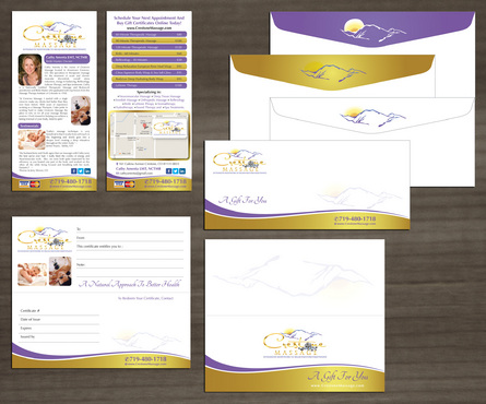marketing material for Crestone Massage Marketing collateral Winning Design by namgraphics