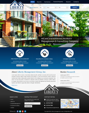 Liberty Management Group, Inc. Complete Web Design Solution Winning Design by jogdesigner