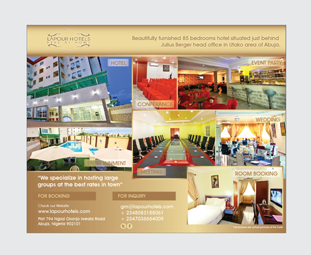 Advert design for hotel Marketing collateral Winning Design by Achiver