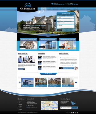 VA Builders, Inc. Complete Web Design Solution Winning Design by jogdesigner