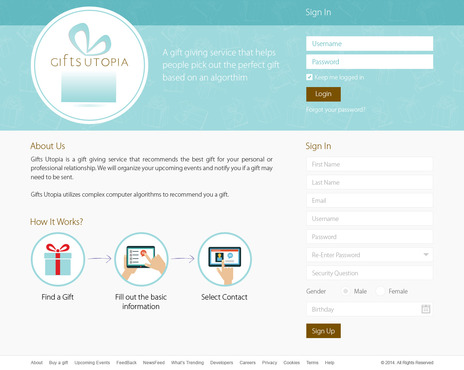 Website design - Gifts and Occasions