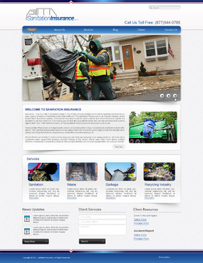 Sanitation Insurance Complete Web Design Solution Winning Design by InnovativeDesigner
