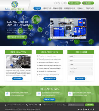 Kimia International Pte Ltd Web Design Winning Design by FuturisticDesign
