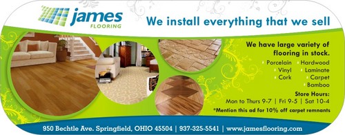 Ad for James Flooring -