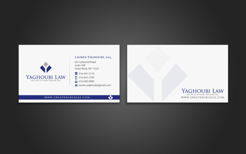 Yaghoubi Law Business Cards and Stationery Winning Design by einsanimation