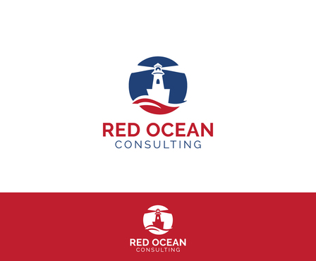 logo for consulting and private equity company. Name of company is Red Ocean Consulting "aka" ROC - Consulting