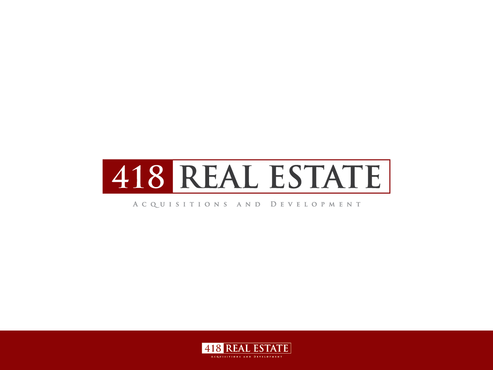 418 Real Estate Logo Winning Design by Chlong2x