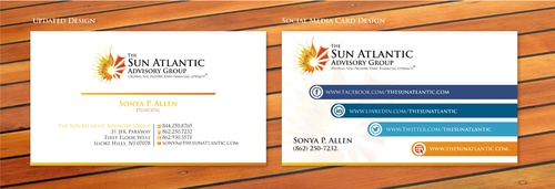 The Sun Atlantic Advisory Group Business Cards and Stationery Winning Design by sevensky