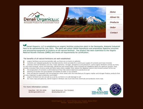 Denali Organics Website - Agriculture