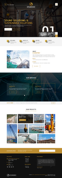 Steadfast Engineering and Construction Complete Web Design Solution Winning Design by FuturisticDesign