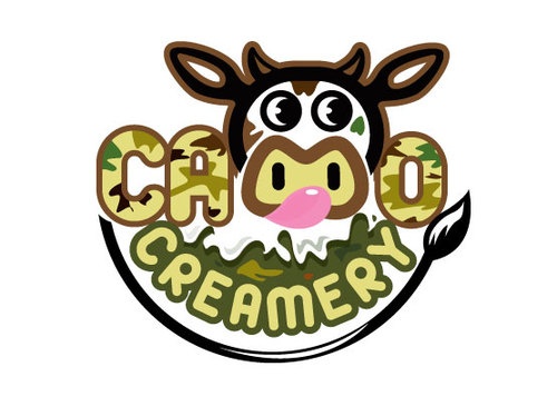 Logo for Camoflage theme ice cream shop - Food