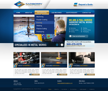 CNC Machine Shop Website - Manufacturing