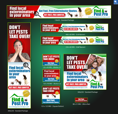 Find local exterminators in your area Static/Animated Display Ads Winning Design by raindesign