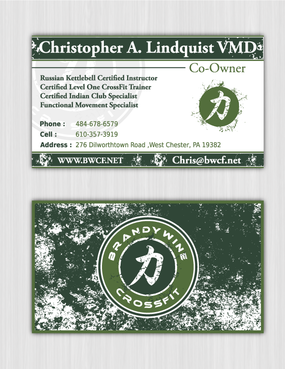 Brandywine CrossFit Business Cards -