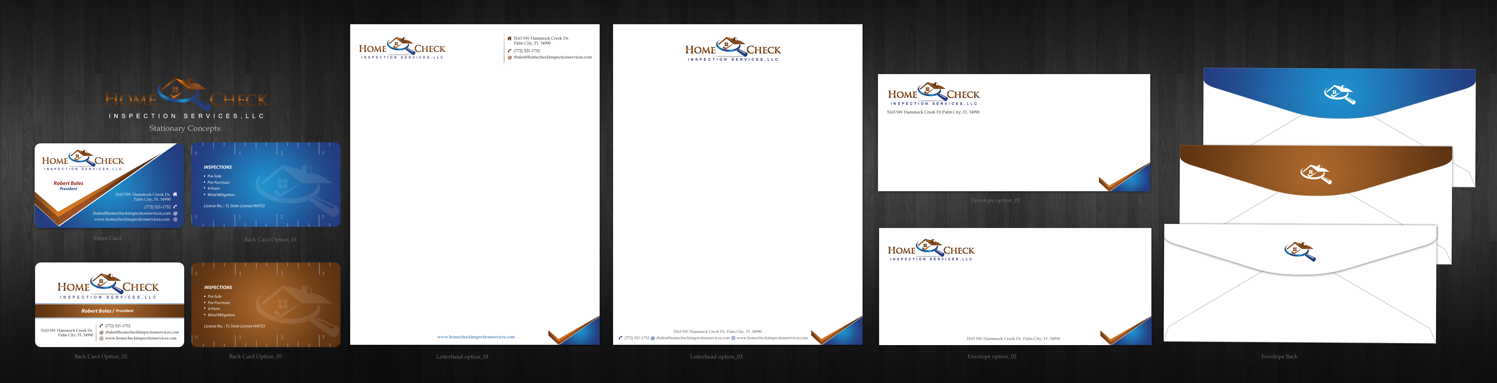 Business Card & Statioary Home Check Inspection Services - Real Estate