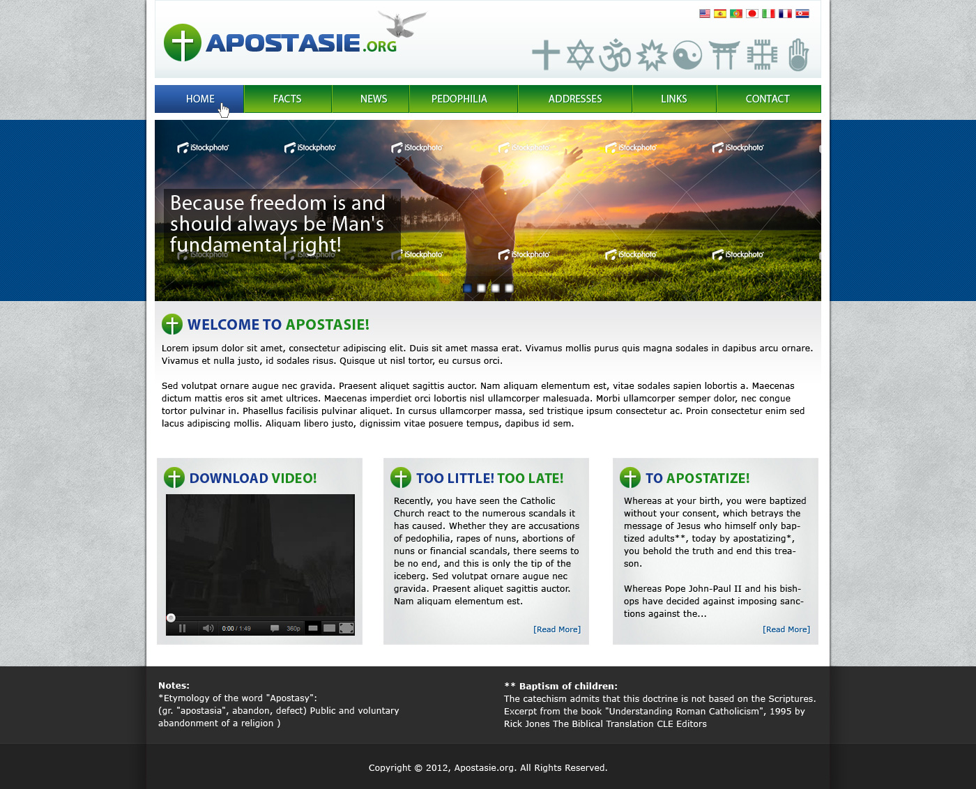 Apostasy website - Religion and Spirituality